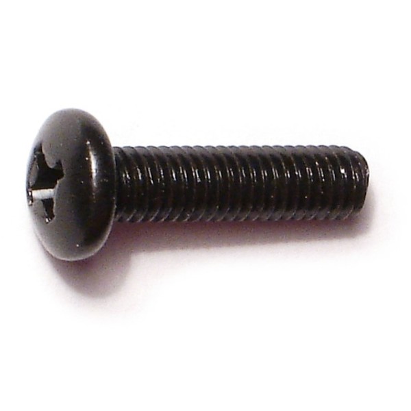 Midwest Fastener #10-32 x 3/4 in Phillips Pan Machine Screw, Black Oxide Steel, 20 PK 33173